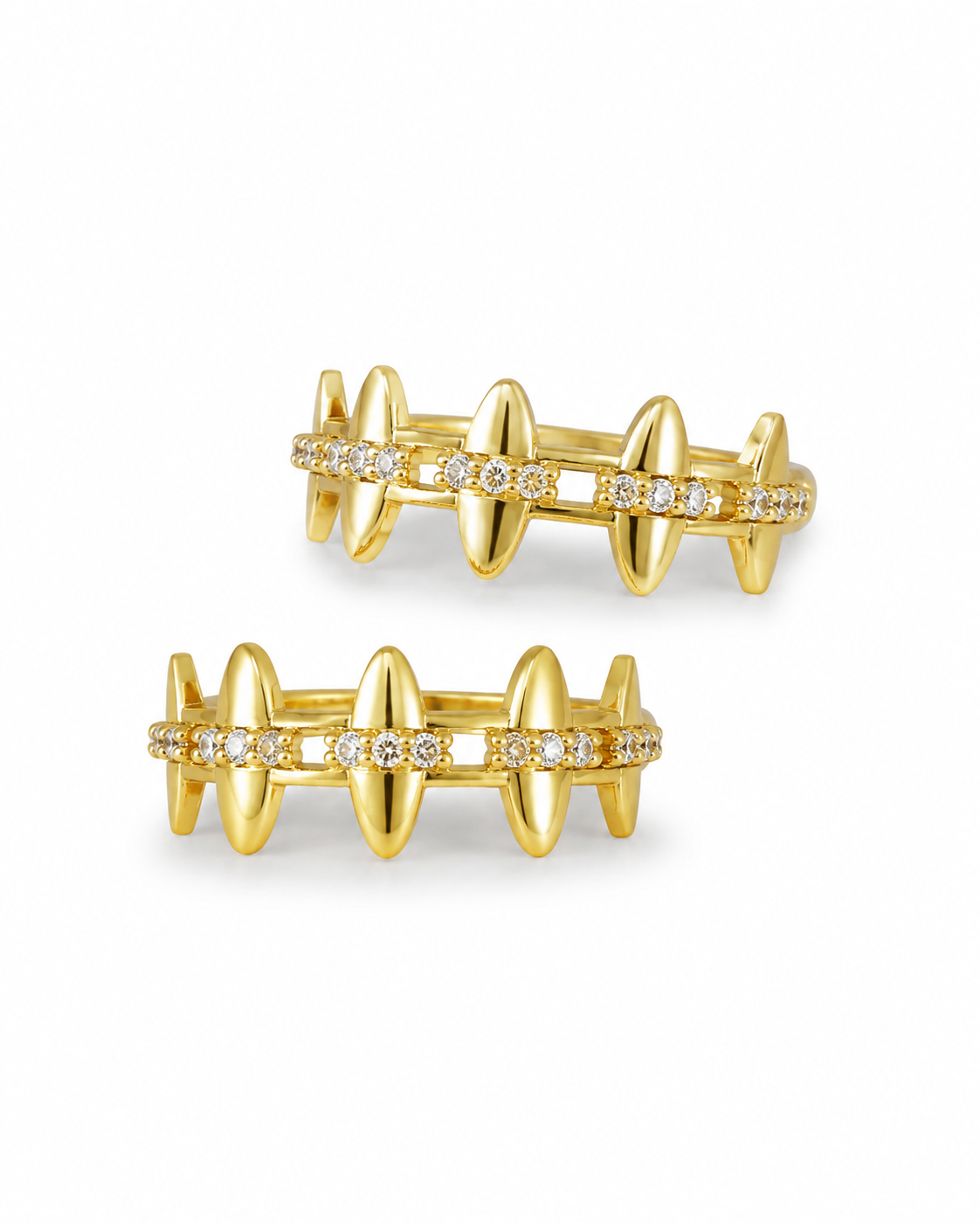 Strass Gold Plated Ring